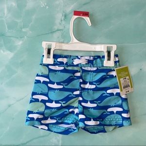 Baby Boy’s Whale Print Swim Shorts
